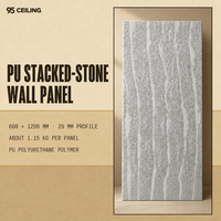 Panneaux muraux en terre battue 3D PU effet terre, grand format, pour revêtement mural Soilcraft et murs d'agences de sculpture