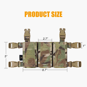 KRYDEX Tactique Triple Mag Pouch Crochet Dos et Femelle Boucles Placard <span class=keywords><strong>Magazine</strong></span> Panneau avec Insert Set Clip Holder - Product Image 2