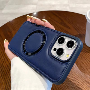 Funda de cuero PU de lujo retro fundas de teléfono móvil de carga inalámbrica magnética para iPhone X XR XS MAX 7G <span class=keywords><strong>8G</strong></span> <span class=keywords><strong>PLUS</strong></span> funda delgada - Product Image 6