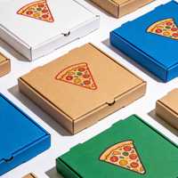 Vente chaude, boîte à pizza personnalisée en usine, 6, 8, 12, 24 pouces, boîte à pizza imprimée, finition brillante et mate, revêtement UV, boîte à pizza avec logo