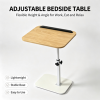 Table basse inclinable à hauteur réglable - Cadre métallique durable et portable, design minimaliste
