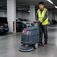 Nettoyeur de sols autoporté CleanHorse H10, machine de nettoyage des sols des gymnases scolaires, alimenté par batterie, machine de nettoyage automatique commerciale