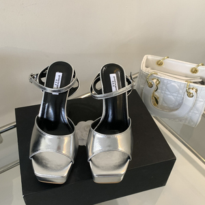 Sandales à talons hauts pour femmes, design 2023, mode, bout ouvert, semelle épaisse, chaussures élégantes pour femmes, plateforme extérieure, sandales - Product Image 5