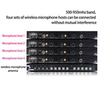 Récepteur de Microphone sans fil, système d'amplification d'antenne pour micro, ceinture à longue portée 4 canaux, Uhf
