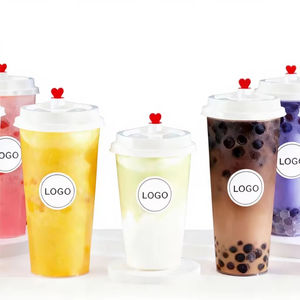 Gobelets à thé au lait en PP personnalisés OEM, moulés par injection plastique, avec couvercle, pour bubble tea et boba aux fruits - Product Image 2