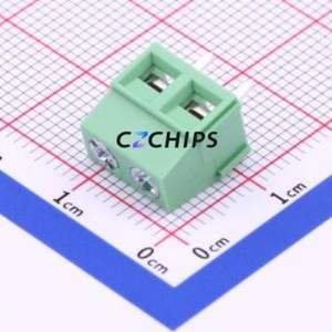DG127-5.0-02P-14-1002A(H) Screw Terminal Block Through hole Component (THT),P=5mm Connector 1x2P 5mm Green Through Hole - Product Image 1
