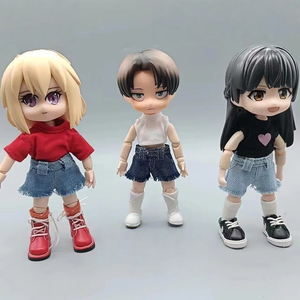 Ob11เสื้อผ้าตุ๊กตากางเกงขาสั้นผ้ายีนส์ Ymy <span class=keywords><strong>Doll</strong></span> เสื้อผ้า <span class=keywords><strong>MOLLY</strong></span> 12นิ้ว BJD GSC dot Xiao Nao หลุดลุ่ยขอบเป็นฝอยสำหรับตุ๊กตา - Product Image 5