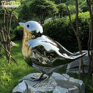 Esculturas <span class=keywords><strong>de</strong></span> Aves <span class=keywords><strong>de</strong></span> Metal Espejo <span class=keywords><strong>de</strong></span> <span class=keywords><strong>Acero</strong></span> Inoxidable para Exteriores, Tamaño Personalizado - Product Image 4