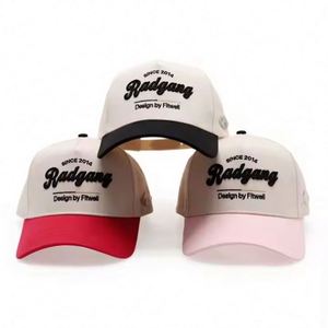 Two-tone 100% Cotton 5 Panel <b>Baseball</b> <b>Caps</b> Customize Sports Hats and <b>Caps</b> 3D Embroidery Logo <b>Cap</b> for Man - Product Image 2