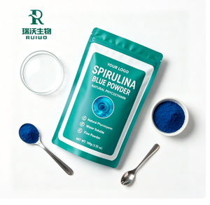 Lebensmittelqualität Phycocyanin E18 Blaues <span class=keywords><strong>Spirulina</strong></span>-Pulver Natürliche Farbstoffe Wasserlöslich Halal/Koscher-Zertifiziert Rohstoff für Weichgummis - Product Image 5