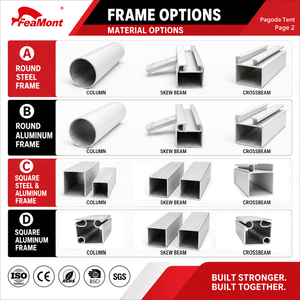 FEAMONT European High Peak Pagoda <strong>Tent</strong> Aluminum Party Marquee for Outdoor Holiday Celebration Reception <strong>UK</strong> Germany Market - Product Image 3
