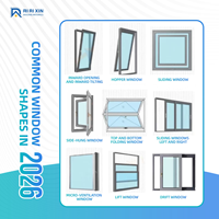 Ventanas Corredizas de Vidrio Templado UPVC Resistentes a Huracanes, con Pantalla Plegable y Diseño Moderno para Hoteles, Aislamiento Térmico