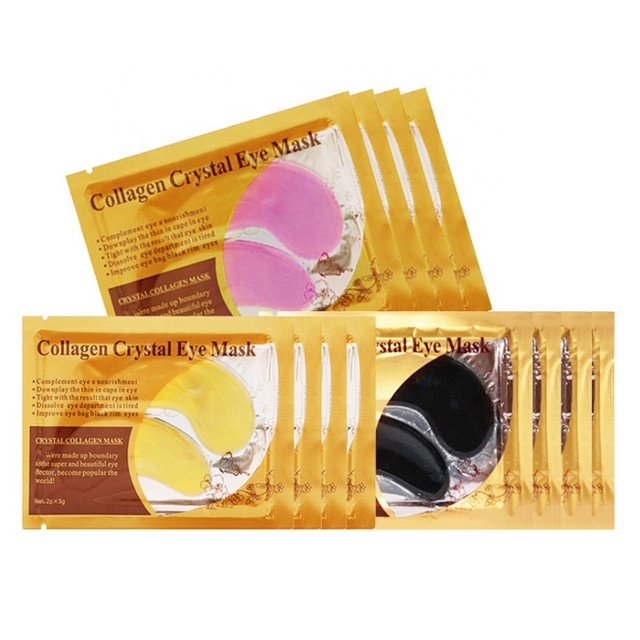 OEM Remove Dark Circles Crystal Hydrogel Sheet Eye Mask 24k Gold Collagen Under Eye Patches
