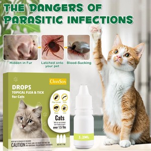 Vente en gros : Accessoires de sécurité pour animaux de compagnie, anti-puces et tiques, à base d'huiles essentielles végétales, 3 doses, pour la prévention et le contrôle, pour chiens et chats - Product Image 4