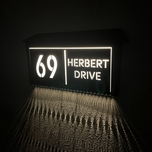 Elegante Placa con Número de Casa, Letrero de Dirección Solar Personalizado con Carga Solar para Direcciones de Apartamentos y Hoteles - Product Image 6