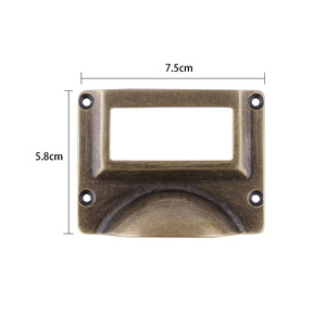 Diseño de herrajes para muebles, tiradores de manija de gabinete de concha de latón antiguo, tiradores de bronce de cajón de cocina Vintage - Product Image 6