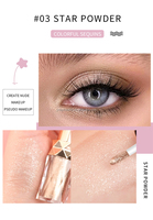 Offre Spéciale sans logo paquet d'or paillettes ombre à paupières bâton surligneur Logo personnalisé végétalien fard à paupières liquide