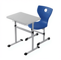 Bureau et chaise individuels réglables pour étudiants, ergonomiques, durables, écologiques, en bois, pour salle de classe scolaire