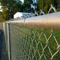 Puertas y Cercas de Malla Metálica Galvanizadas y Recubiertas de PVC, Personalizadas, Impermeables, Fáciles de Montar, para Campos Deportivos y Construcción