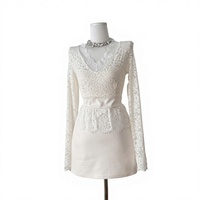 Robe Midi Élégante Style Vintage Décontracté 2026 Nouvelle Collection Printemps Coupe Ajustée Taille Cintrée Bordure Dentelle Col Carré pour Femme
