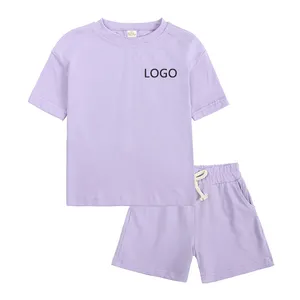 Rarewe Hot Sale Toddler Boys Girls Suit Clothes 100% Cotton Kids Clothing Fleece Sweatshirt Two Piece Sets