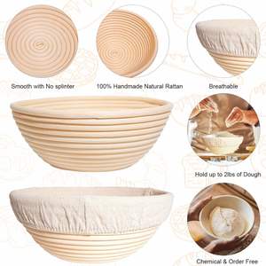 Linear <b>Bread</b> Proofing <b>Basket</b> for Proving <b>Baskets</b> (25X15Cm) Oval Custom Size Indonesia Rattan Eco-Friendly Dishwasher Safe - Product Image 2