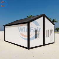 Maison préfabriquée mobile WinFair à 2 chambres, toit triangulaire, conteneur préfabriqué 20 pieds 40 pieds, pour villa/ferme rurale au Brésil