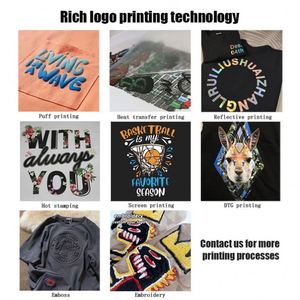 เสื้อยืดเปล่าเนื้อหนัก 300 กรัม พิมพ์ลายโลโก้แบบ DTG ผ้าฝ้าย 100% ทรงไหล่ตก สไตล์สตรีทแวร์ เสื้อยืดลายกราฟิก - Product Image 3