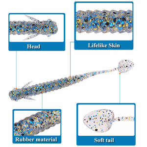 Kfs F Soft Bait 75mm T Tail Silicone <b>Lure</b> For Bass Freshwater <b>Fishing</b> Tackle - Product Image 4