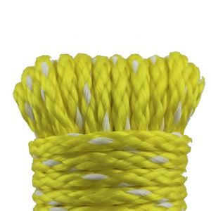 PP Hollow Braided <b>Rope</b> Tying Thread <b>Light</b> Weight Yellow PE Floating Water Ski <b>Rope</b> Anchor Line Wakeboard Sled Tow <b>Rope</b> - Product Image 1