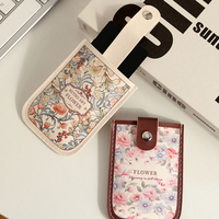 Motifs de peinture à l'huile florale Porte-cartes multi-cartes Bit Porte-cartes de crédit Poche de rangement en cuir pour les entreprises