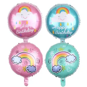 18 дюймов радуги облака фольги шары с днем рождения» для вечеринки в честь будущего рождения ребенка украшения