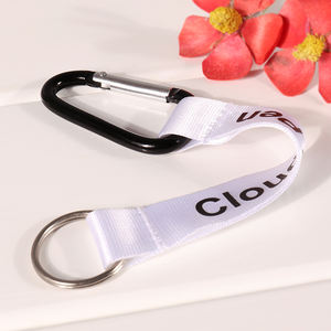 Cinturino portachiavi cinturino da polso in nylon con logo in tessuto personalizzato cinturino da polso corto - Product Image 6