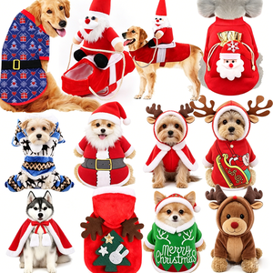 Nouvelle Arrivée Vêtements pour Chiens Combinaison de Noël Costume pour Animaux de Compagnie Pyjama Chaud d'Hiver à Quatre Pattes Ensemble de Vêtements de Fête pour Chiens Petits et Grands - Product Image 2