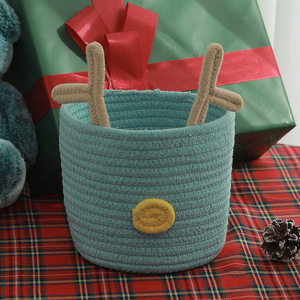Factory Hot Sale <b>Storage</b> <b>Baskets</b> Woven Cotton Rope <b>Basket</b> Organizing Home Decoration - Product Image 3