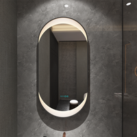 Miroir de salle de bain LED de luxe Aqua Gallery, rectangulaire, avec cadre en acrylique, interrupteur tactile, grossissant, éclairé, design moderne, garantie 5 ans