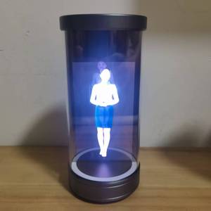 5.5 inch ai hình ba chiều hộp <span class=keywords><strong>Robot</strong></span> hình người ai nữ 3D hình ba chiều hình trụ trong suốt hiển thị <span class=keywords><strong>robot</strong></span> HD ai - Product Image 3