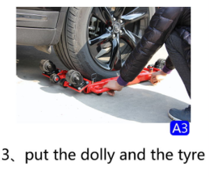 1 tonne de chariot mécanique en acier chariot à roue à levier pour l'entretien des voitures - Product Image 4