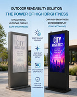 32/43/55 Zoll 2000 Nits Helligkeit Outdoor Touchscreen LED/LCD Panel Display Android Totem Werbe-Digital-Signage-Kiosk