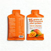 Op maat gemaakte flesvormige vloeibare sachet energiegel sachet aluminiumfolie hoge barrière voedselveilige knijpzak voor fruit honing puree