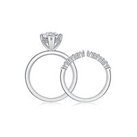 Bague Moissanite 7*14mm en argent 925 coupe marquise Bague Moissanite pour femme Bagues Moissanite pour femme avec certificat