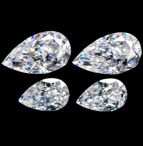 Pierres de moissanite synthétiques de couleur D, taille poire, VVS, haute qualité, couleur blanche, effet de jeu/flammes, pierres précieuses certifiées pour la fabrication de bijoux - Product Image 4