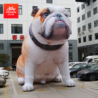 Mascotte de chien gonflable géante réaliste, design personnalisé, résistante aux intempéries, pour la décoration d'événements en plein air