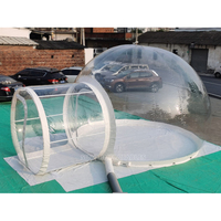 Dôme gonflable transparent de 5 m pour le camping avec souffleur silencieux et structure en acier de la marque Bubble House Hotel Inflatable Factory