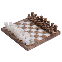 Jeu d'échecs en onyx naturel de haute qualité, 100 % naturel, fait main, design décoratif personnalisable, services OEM, jeu d'intérieur pour femmes et enfants