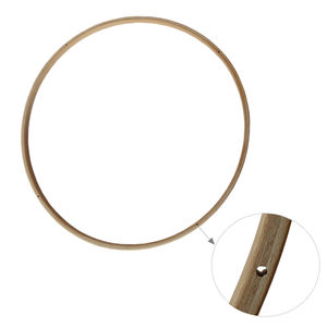 חתונה חג המולד זר diy תינוק בעבודת יד אמנות משתלת רוח פעמוני חישוק אביזרי עץ טבעת עם חור קדח - Product Image 1