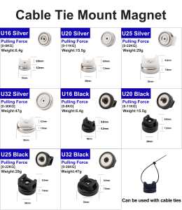 לוגו מותאם אישית עניבה כבל מגנטי הר מגנט בסיס חוט שחור - Product Image 4