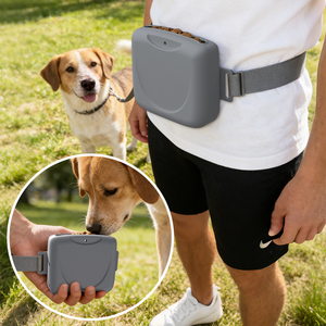 Taşınabilir Silikon Köpek Ödül Çantası Sızdırmaz Evcil Hayvan Eğitim Çantası Köpek Maması Atıştırmalık Bel Çantası Eğitim İçin - Product Image 1
