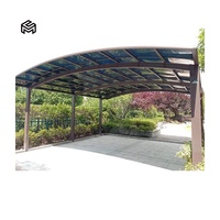 Toit arqué en aluminium solaire de carport de structure de rayonnage de stationnement de 6x6m