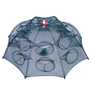 Trampa plegable de camarones y peces, red de pesca superior derecha FN001, Verde